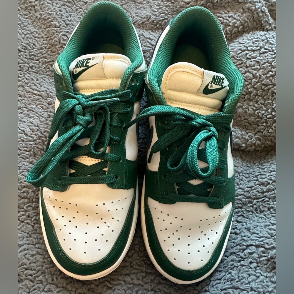 Nike Green and White Sneakers